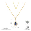 Jewelry Silver Doublelayer Pendant Earrings And Necklace Light Luxury Ochain Electroplating