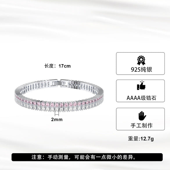 Jewelry Silver Geometric Couple Bracelet Electroplating