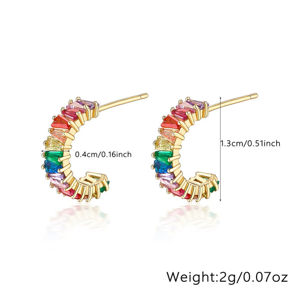 Jewelry Silver 925 Retro Elegant Rectangle Pattern Inlay Zircon Earring Ring Set