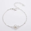 Jewelry Simple Fashion Single Imitation Pearl Chain Bracelet Lady Bracelet