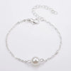 Jewelry Simple Fashion Single Imitation Pearl Chain Bracelet Lady Bracelet
