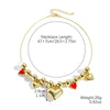 Jewelry Single Layer Multi Pendant Love Necklace Zinc Alloy Heart Shape Flower Geometric Electroplating For Women
