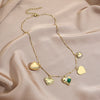 Jewelry Single Layer Multi Pendant Love Necklace Zinc Alloy Heart Shape Flower Geometric Electroplating For Women