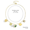 Jewelry Single Layer Multi Pendant Love Necklace Zinc Alloy Heart Shape Flower Geometric Electroplating For Women