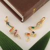 Jewelry Snake Pendant Copper Electroplated Inlaid Zircon Animals Zodiac Women's Fashion