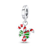 Jewelry Snowflake Christmas Tree Bell Socks Charm Bead Pendant 925 Sterling Silver Dripping Oil Original Design Festival Elements