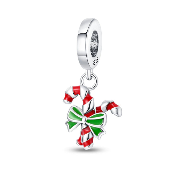 Jewelry Snowflake Christmas Tree Bell Socks Charm Bead Pendant 925 Sterling Silver Dripping Oil Original Design Festival Elements