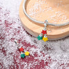 Jewelry Snowflake Christmas Tree Bell Socks Charm Bead Pendant 925 Sterling Silver Dripping Oil Original Design Festival Elements