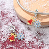 Jewelry Snowflake Christmas Tree Bell Socks Charm Bead Pendant 925 Sterling Silver Dripping Oil Original Design Festival Elements