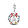 Jewelry Snowflake Christmas Tree Bell Socks Charm Bead Pendant 925 Sterling Silver Dripping Oil Original Design Festival Elements