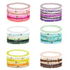 Jewelry Soft Pottery Crystal Beaded Bohemian Geometric Bracelet