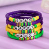 Jewelry Soft Pottery Polymer Clayccbacrylic Letter Handmade Stacked Style Bracelet