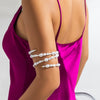 Jewelry Specialshaped Imitation Pearl Beaded Resin Bracelet Retro Multilayer Turquoise Winding Electroplated