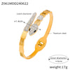 Jewelry Spirit Snake Shape Hollow Diamond Design 316L Stainless Steel Gold Plated Bracelet
