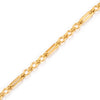 Jewelry Square Bean Shape Stainless Steel Chain Bracelet Anklet 18K Gold Plated Handmade Material
