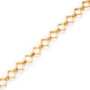 Jewelry Square Bean Shape Stainless Steel Chain Bracelet Anklet 18K Gold Plated Handmade Material