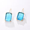 Jewelry Square Rhinestone Geometric Electroplating Fashion Earrings For Female