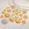 Jewelry Stainless Steel Accessories Sun Heart Pendant Retro Bracelet Handmade Electroplated For Women