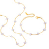 Jewelry Stainless Steel Acrylic Pearl Geometric Baroque Electroplating Necklace Bracelet