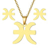 Jewelry Stainless Steel Alloy Constellation Zodiac Pendant Necklace For Women