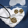 Jewelry Stainless Steel Alloy Geometric Round Drip With Letter Pattern Electroplated Stud Earrings And Necklace