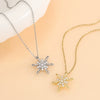 Jewelry Stainless Steel And Copper Geometric Snowflake Electroplated Women's Pendant Necklace