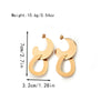 Jewelry Stainless Steel Antique Style Geometric Ushaped Crescent Oval Stitching Electroplated Earrings