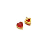 Jewelry Stainless Steel Artificial Crystal Heart Inlay Pendant For Necklace Bracelet Earrings
