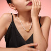 Jewelry 316L Stainless Steel Ball Chain Necklace With Geometric Style And Electroplating Treatment
