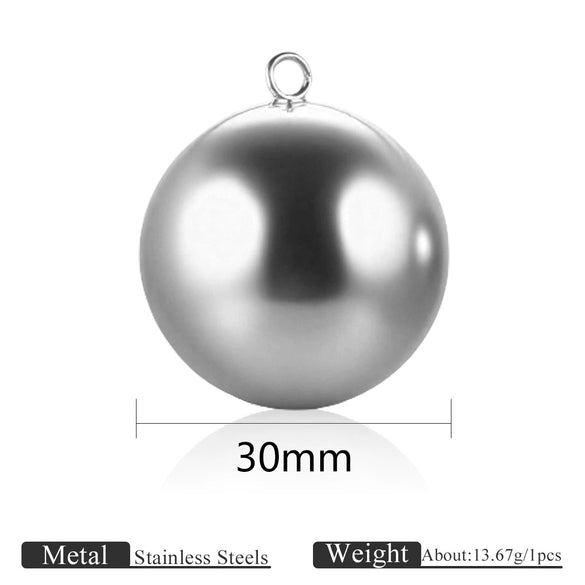 Jewelry Stainless Steel Ball Pendant Goldplated Polished Diy Accessories
