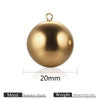 Jewelry Stainless Steel Ball Pendant Goldplated Polished Diy Accessories