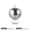 Jewelry Stainless Steel Ball Pendant Goldplated Polished Diy Accessories