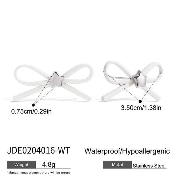 Jewelry Stainless Steel Bow Electroplating Earrings