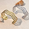 Jewelry Stainless Steel Bracelet Retro Geometric 18K Goldplated