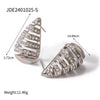 Jewelry Stainless Steel Bracelet Ring Earrings Geometric Electroplated