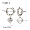 Jewelry Stainless Steel Bracelet Ring Earrings Geometric Electroplated