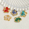 Jewelry Stainless Steel Butterfly Beaded Pendant Necklace With Electroplating And Diy Braided Design