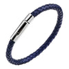 Jewelry Stainless Steel Button Bracelet Cowhide Woven Constellation Pattern Unisex
