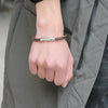 Jewelry Stainless Steel Button Bracelet Cowhide Woven Constellation Pattern Unisex