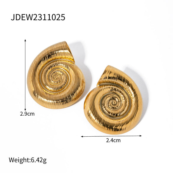 Jewelry Stainless Steel Conch Geometric Electroplated