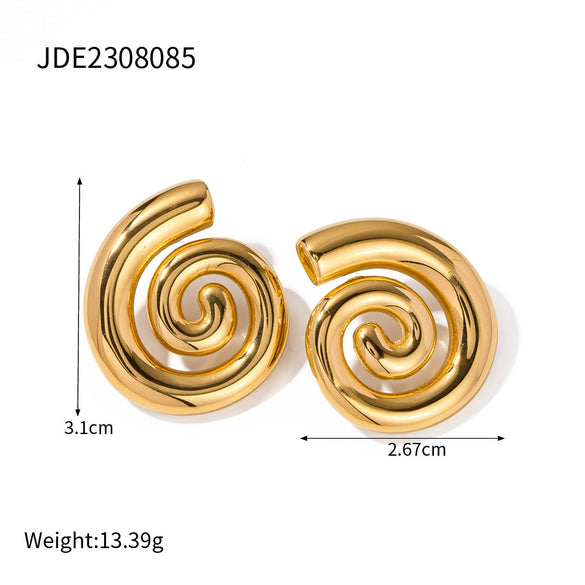 Jewelry Stainless Steel Conch Geometric Electroplated