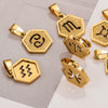 Jewelry Stainless Steel Constellation Hexagonal Square Electroplating Pendant