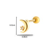 Jewelry Stainless Steel Copper Inlaid Zircon Heart Shaped Electroplated Women's Ear Bone Nail
