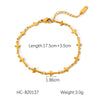 Jewelry Stainless Steel Cross Chain And Bracelet With Geometric Pattern And Electroplating Style For Women