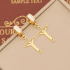 Jewelry Stainless Steel Cross Earrings With Full Diamond Electroplating For Women