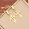 Jewelry Stainless Steel Cross Earrings With Full Diamond Electroplating For Women