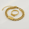 Jewelry 316L Stainless Steel Cuban Chain Oval Pattern Electroplating 316L Stainless Steel For Women And Unisex