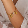 Jewelry 316L Stainless Steel Double Heart Geometric Electroplating Women's Soft Snake Bracelet