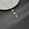 Jewelry Stainless Steel Double Layer Chrysanthemum With Love Water Drops Bell Pattern For Women