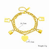 Jewelry Stainless Steel Doublelayer Chain Love Lettering Hollow Lock Pendant Electroplating Unisex